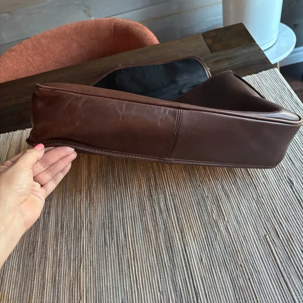 EDDIE BAUER | Vintage Mahogany Leather Shell Briefcase / Portfolio Bag